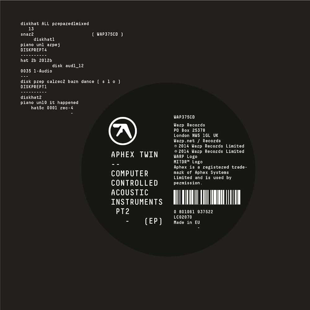Aphex Twin - Computer Controlled Acoustic Instruments Pt.2 (EP)