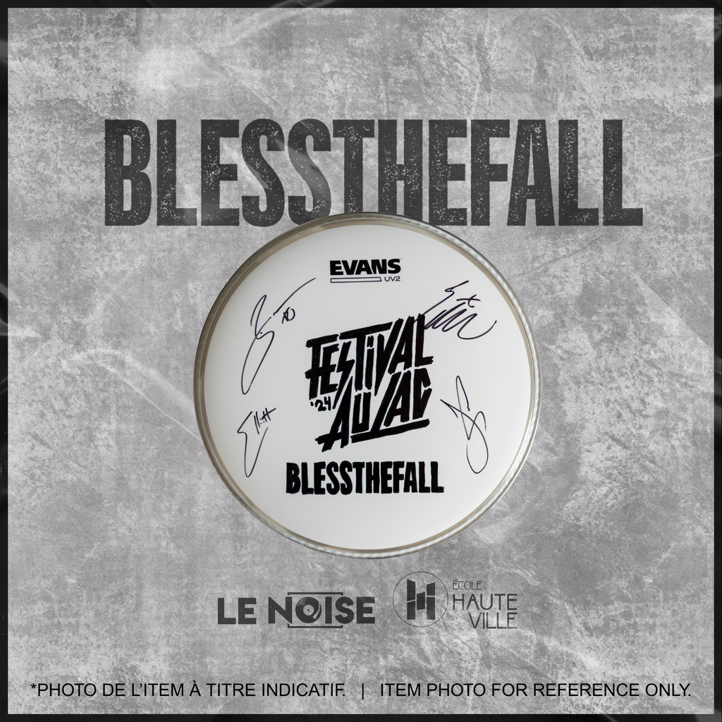 Autographed Drumhead - BlessTheFall - Peau Autographiée