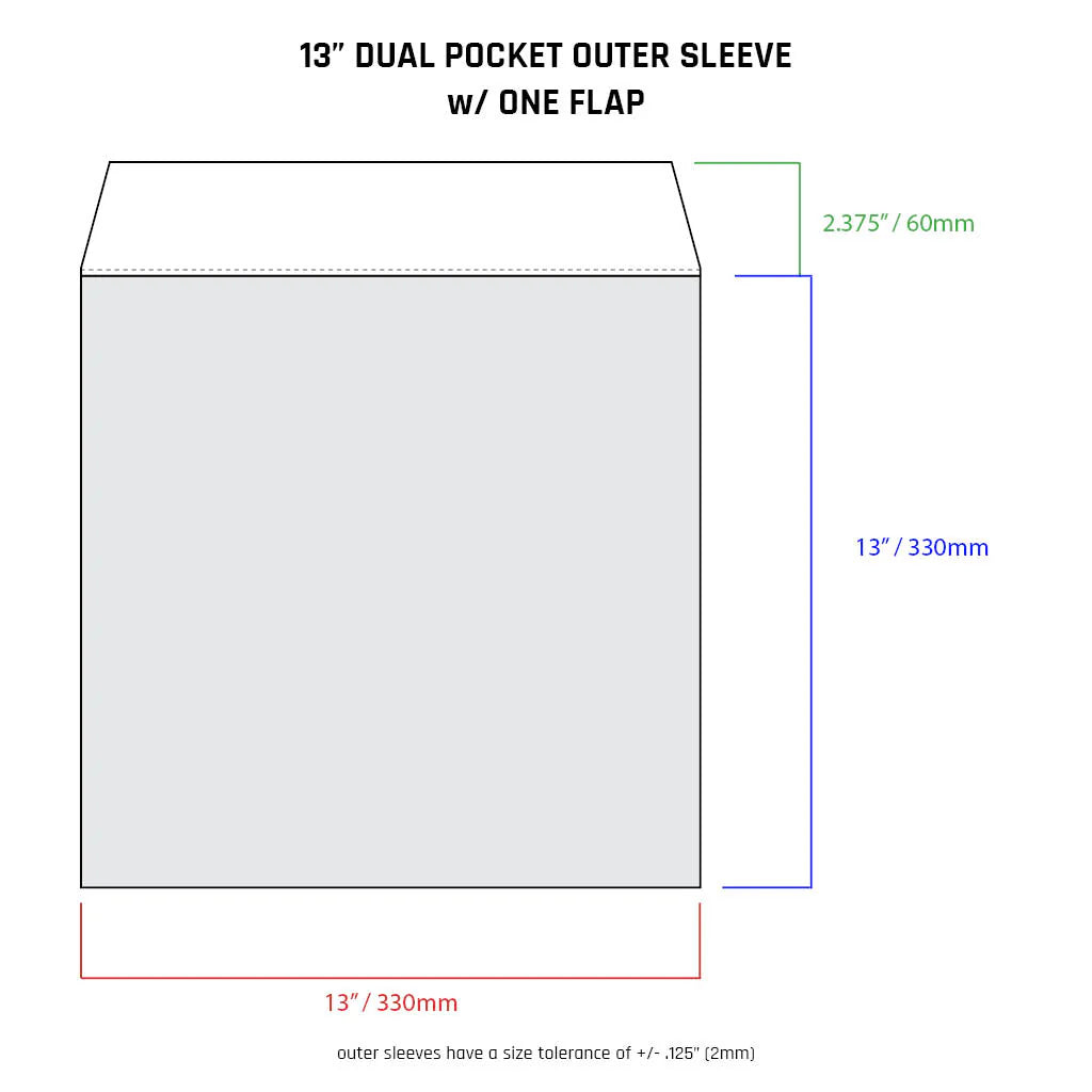 13" Dual Pocket Single Flap