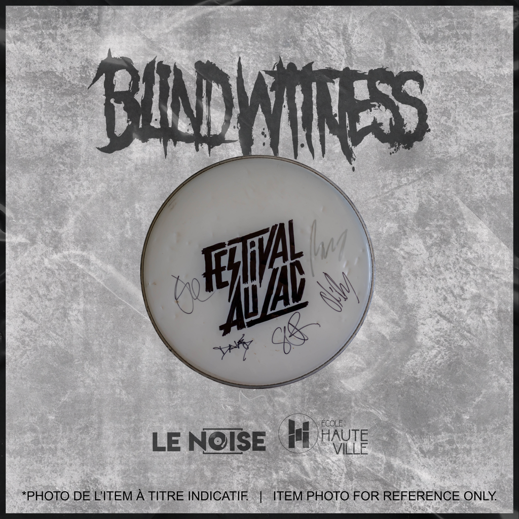 Autographed Drumhead - Blind Witness - Peau Autographiée