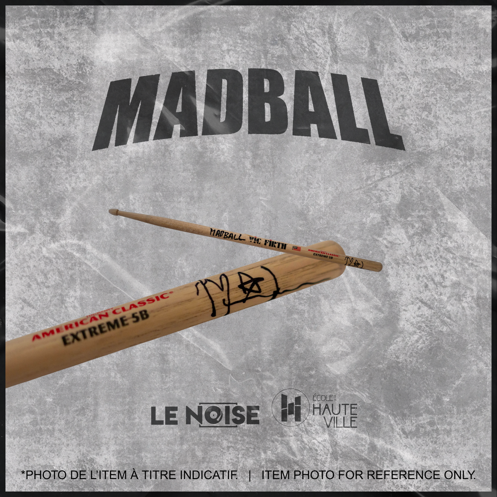 Autographed Drum Stick - Madball - Baguette Autographiée